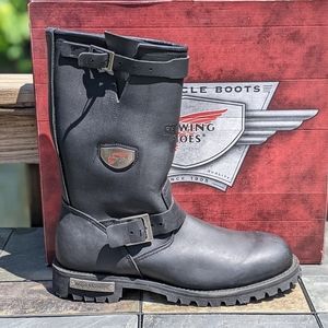 New Red Wing Leather Motorcycle Boots 11